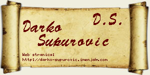 Darko Supurović vizit kartica